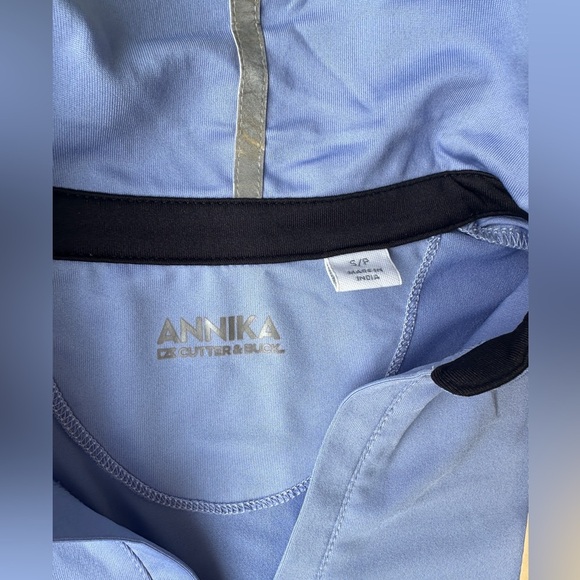 Annika Cutter & Buck Purple Blue Stretch Athletic Golf Polo Shirt Women’s Small - Picture 2 of 7